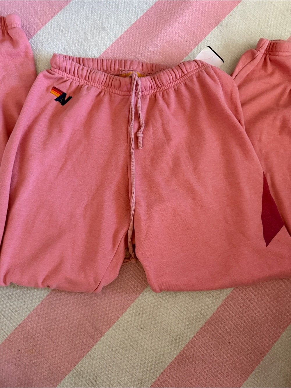 Aviator Nation Pink Kids Sweatpants with Embroidered Logo